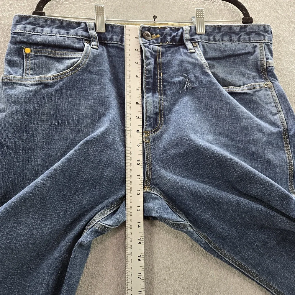 CAT Men Jeans 38X32 Blue Denim Workwear 27